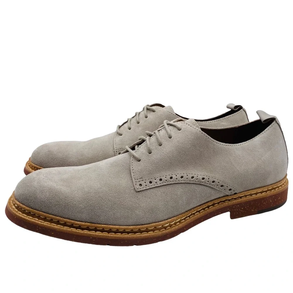 NEW Johnston & Murphy Pearce Brogue Suede Leather Lace Up Derby Size 10.5
